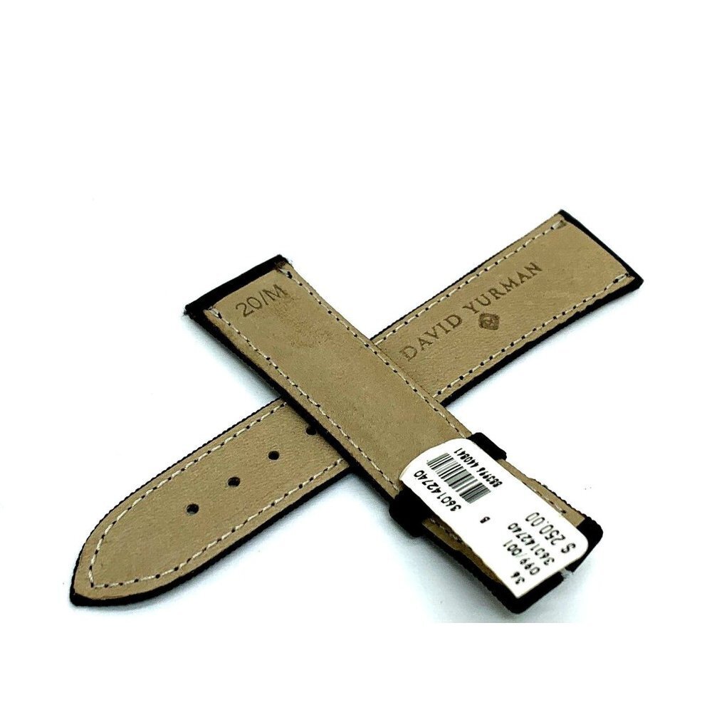 David Yurman Watch Replacement Band 20/M Black Nylon Leather 20mm 360142…